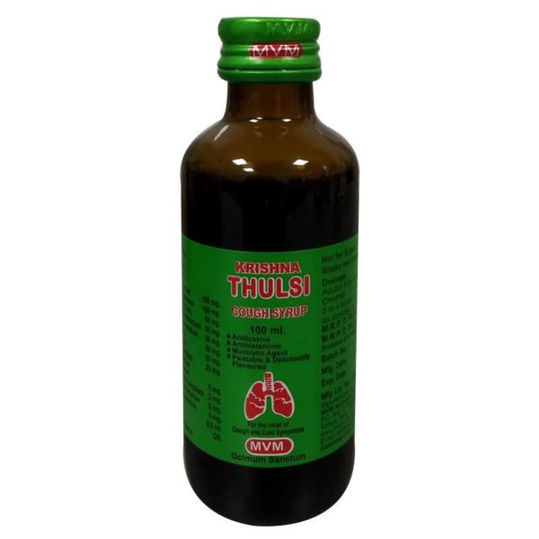 KRISHNA THULSI COUGH SYRUP (100ml) - MVM AYURVEDIC RESEARCH LAB